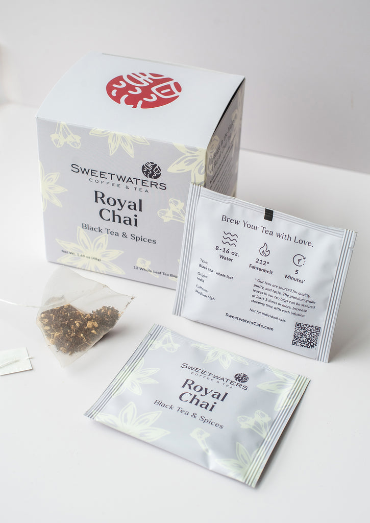 Royal Chai Tea Sachets | Sweetwaters Coffee & Tea