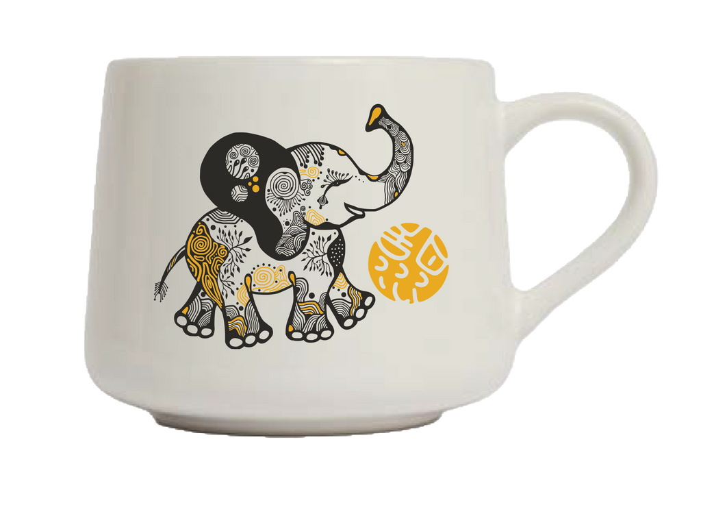 Tasse Mug éléphant avec compartiment pour sachet à thé original Tasse Mug éléphant avec compartiment pour sachet à thé original
